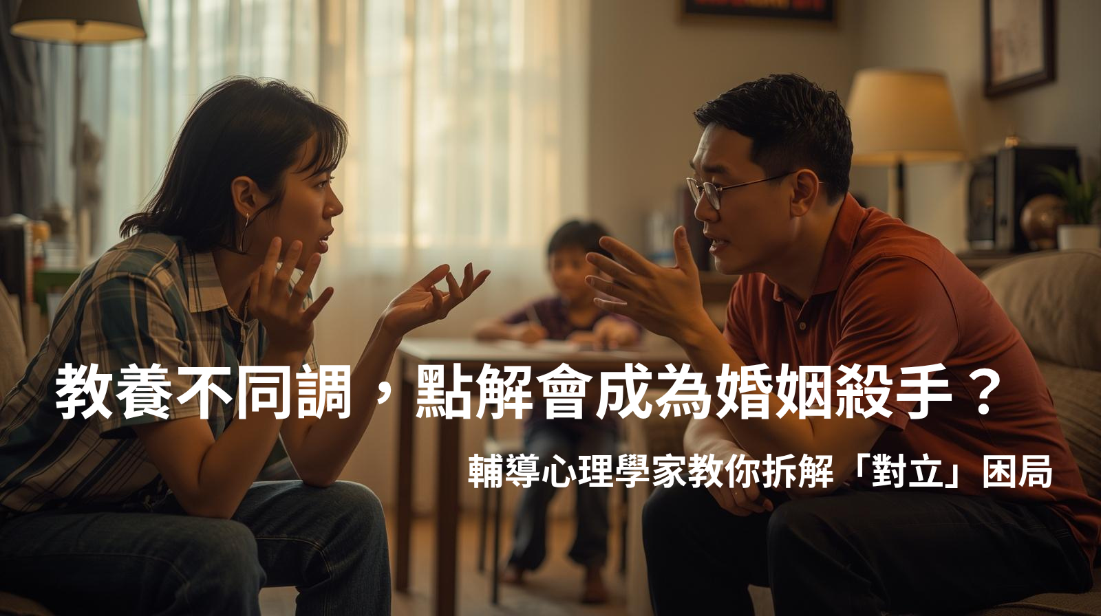 教養不同調，點解會成為婚姻殺手？輔導心理學家教你拆解「對立」困局